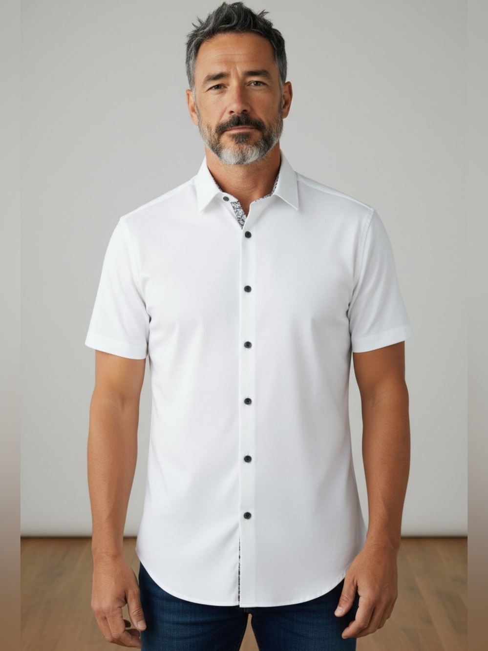 Robert Graham Bayview Sis
Woven Shirt Size 3XL White Short Sleeve Button Down